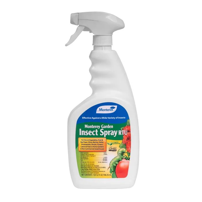 Monterey Garden Insect Spray RTU Organic Insect Killer Liquid 32 oz (Pack of 12)
