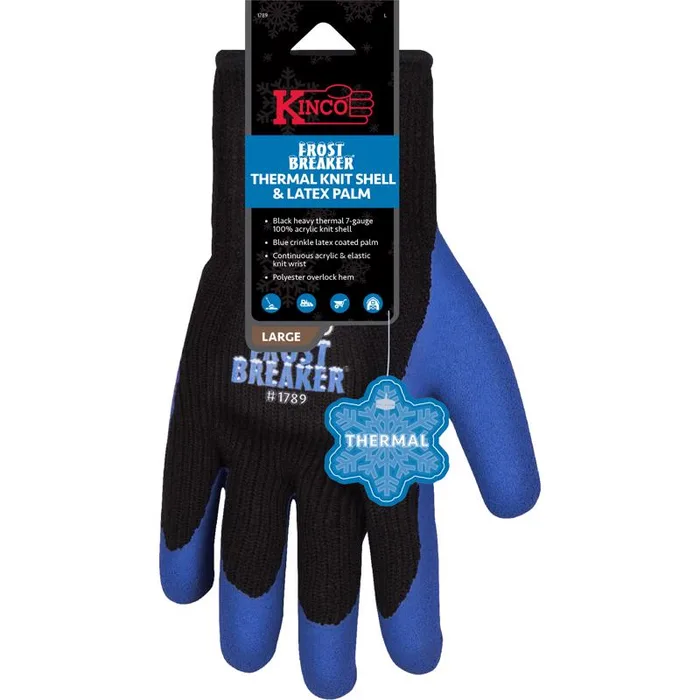 Kinco Men's Indoor/Outdoor Cold Weather Work Gloves Blue M 1 pair