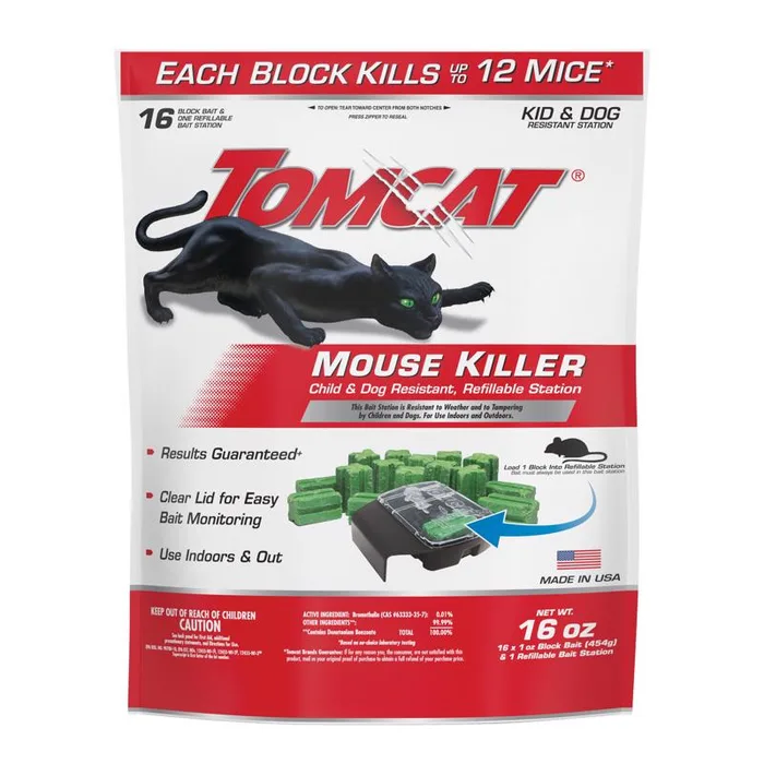 Tomcat Bait Station and Bait Blocks For Mice 16 oz 1 pk (Pack of 4)
