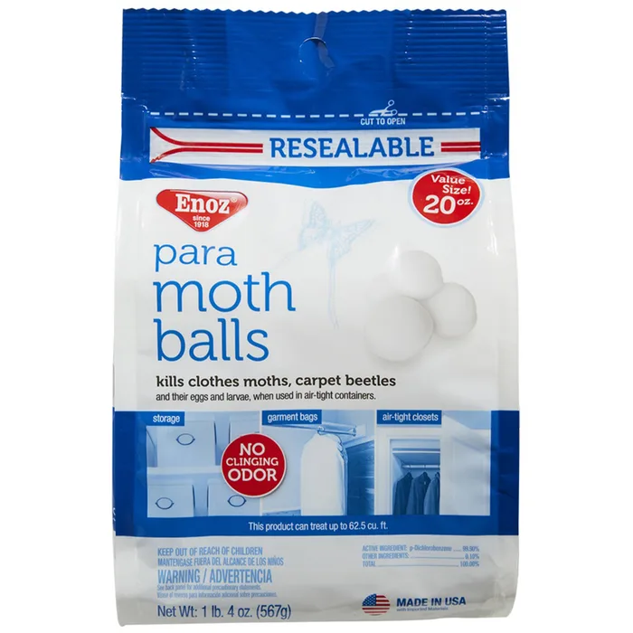 Enoz Para Moth Balls Solid For Moths 20 oz (Pack of 6)
