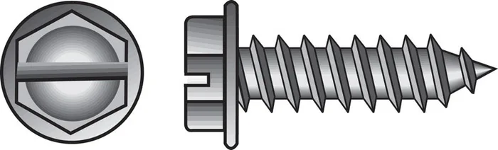 HILLMAN No. 14 Ga. X 1 in. L Slotted Hex Washer Head Sheet Metal Screws 100 pk