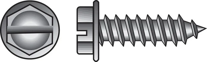 HILLMAN No. 14 Ga. X 1-1/2 in. L Slotted Hex Washer Head Sheet Metal Screws 100 pk