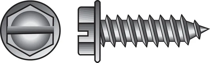 HILLMAN No. 6 Ga. X 1/2 in. L Slotted Hex Washer Head Sheet Metal Screws 100 pk