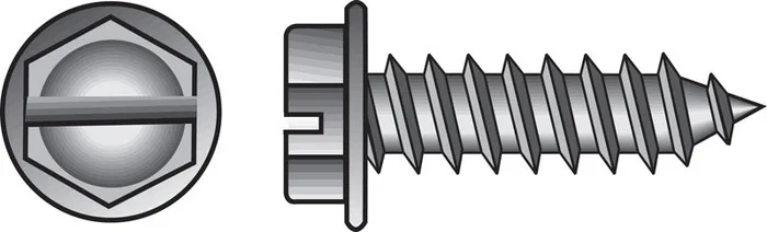 HILLMAN No. 8 Ga. X 1-1/2 in. L Slotted Hex Washer Head Sheet Metal Screws 1 pk