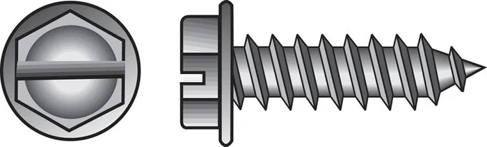 HILLMAN No. 8 Ga. X 5/8 in. L Slotted Hex Washer Head Sheet Metal Screws 100 pk