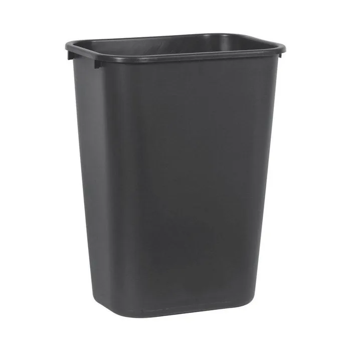 Rubbermaid Deskside 10.25 gal Black Resin Rectangle Trash Can (Pack of 12)