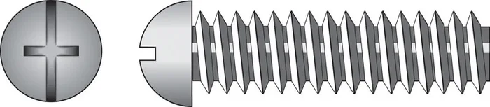 HILLMAN No. 6-32 Ga. X 2-1/2 in. L Combination Round Head Zinc-Plated Steel Machine Screws 100 pk