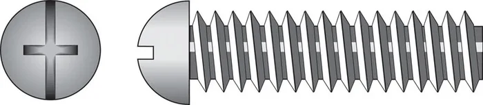 HILLMAN No. 10-24 Ga. X 3-1/2 in. L Combination Round Head Zinc-Plated Steel Machine Screws 1 pk
