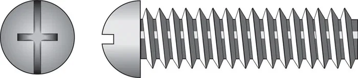HILLMAN No. 1/4-20 Ga. X 3-1/2 in. L Combination Round Head Zinc-Plated Steel Machine Screws 100 pk