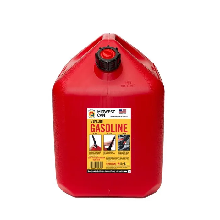 Midwest Can Quick Flow Spout HDPE Gas Can 5 gal (Pack of 4)