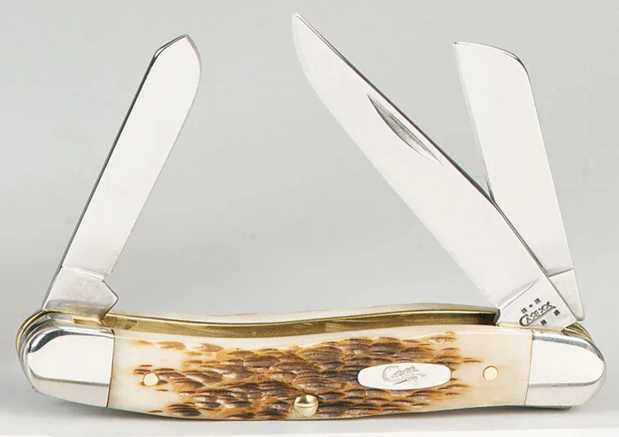 Case Stockman Med Amber Stainless Steel 4-5 in. Pocket Knife