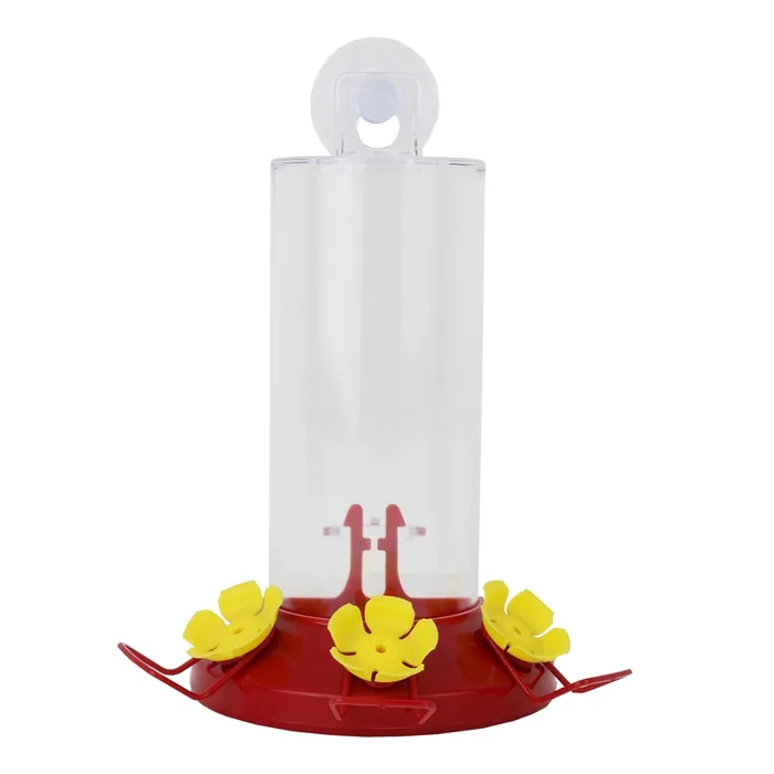 Perky-Pet Hummingbird 8 oz Plastic Window-Mount Nectar Bird Feeder 3 ports