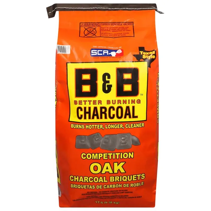 B&B Charcoal All Natural Oak Charcoal Briquettes 17.6 lb