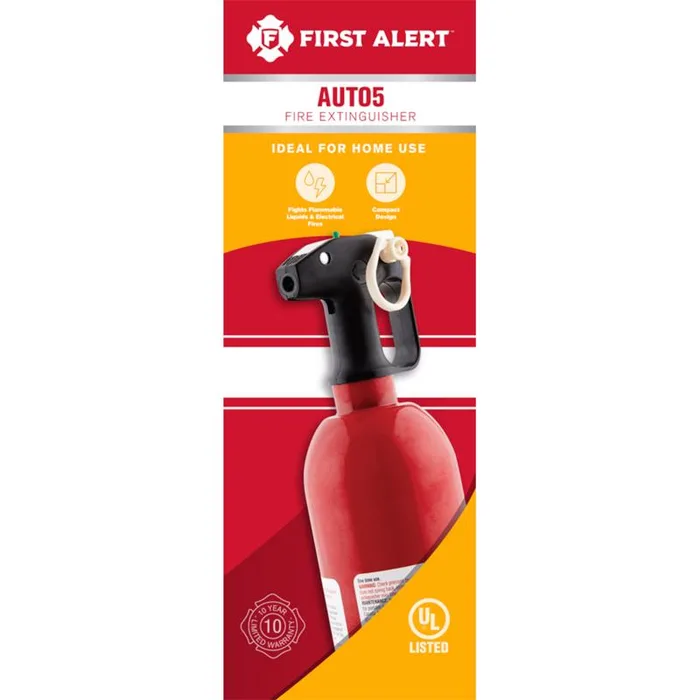 First Alert 2 lb Fire Extinguisher For Auto US DOT Agency Approval (Pack of 4)