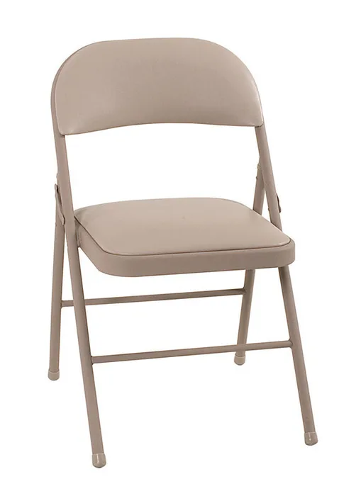 Cosco Antique Sand Vinyl Folding Chair 1 pk (Pack of 4)