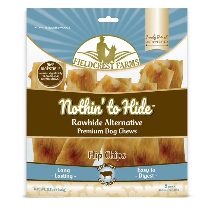 Fieldcrest Farms Nothin' to Hide Flip Chip Beef Grain Free Chews For Dogs 0.53 lb 8 pk