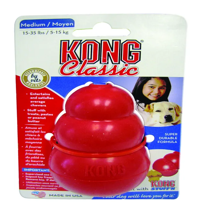 Kong For Dog Red Rubber Dog Toy Medium 1 pk