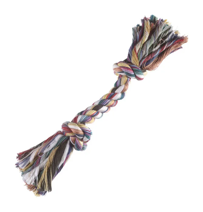 Boss Pet Digger's For Dog Multicolored Cotton Rag Bone Rope Dog Tug Toy Large 1 pk
