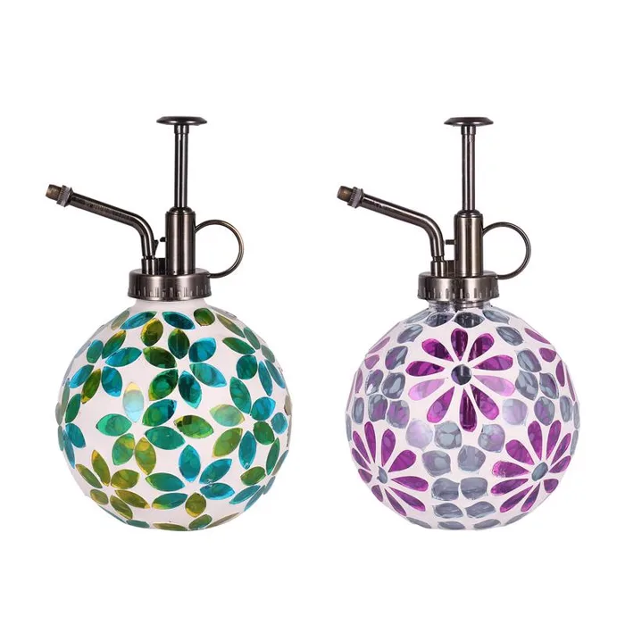 Meadowcreek Assorted Glass 6.5 in. H Mosaic Plant Mister Self-Watering Globe (Pack of 12)