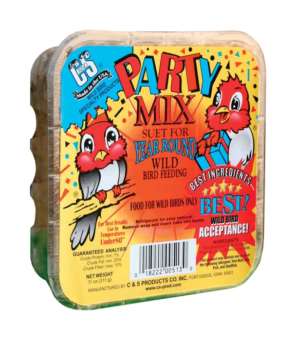 C&S Products Party Mix Wild Bird Food 11 oz (Pack of 8)