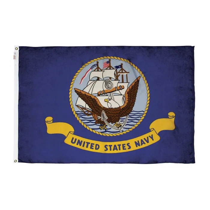 Valley Forge Navy Military Flag 3 ft. W X 5 ft. L