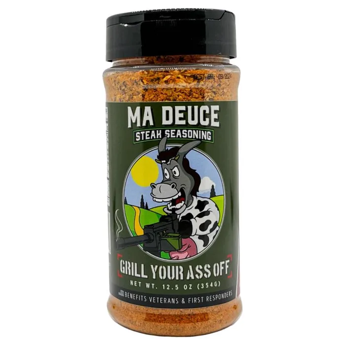 Grill Your Ass Off Ma Deuce Steak BBQ Seasoning 12.5 oz