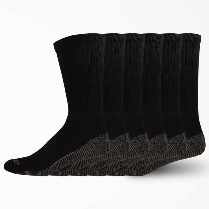 Dickies Dri-Tech Men's 6-12 Crew Socks Black (Pack of 2)