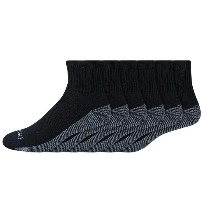 Dickies Dri-Tech Men's 6-12 Quarter Sock Black (Pack of 2)