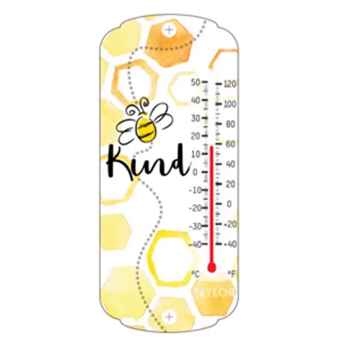 Taylor Bee Kind Design Tube Thermometer Plastic Multicolored 8 in. (Pack of 6)