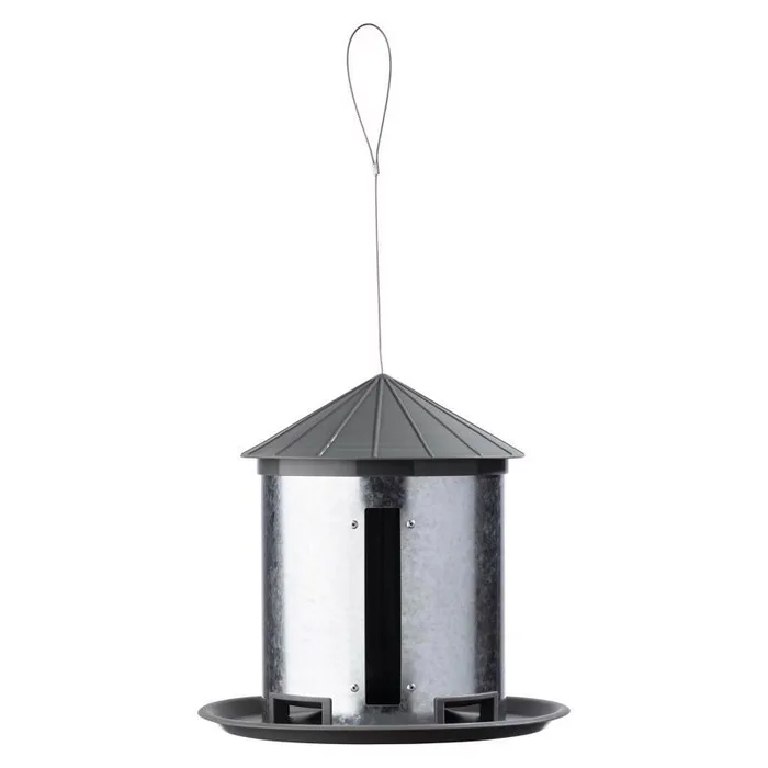 More Birds 7 lb. cap. Plastic/Steel Silo Hopper Bird Feeder