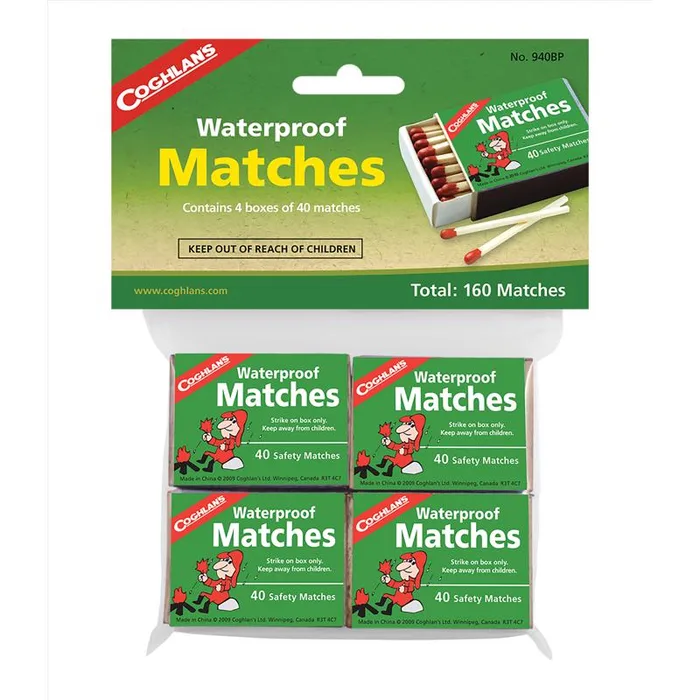 Coghlan's Green Waterproof Matches 4 pk (Pack of 12)