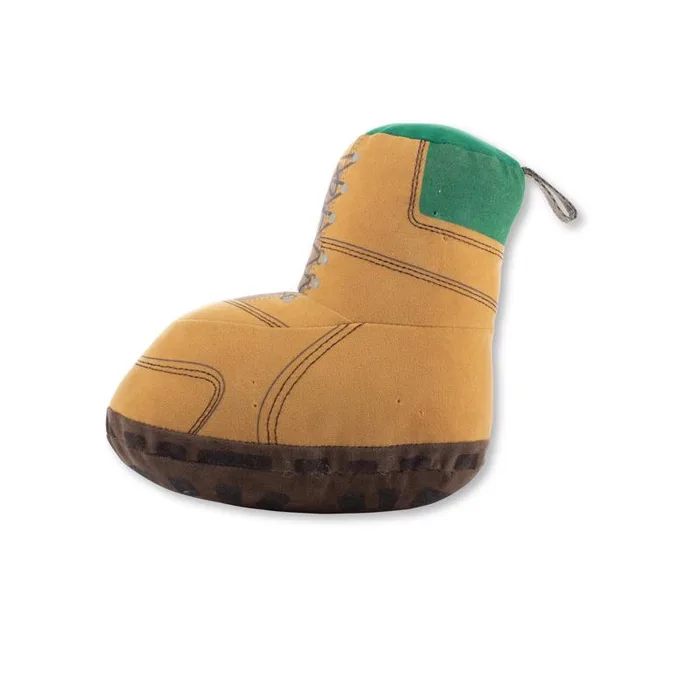Pet Shop by Fringe Studio For Dog Brown/Green Plush Watch Your Step Dog Toy 1 pk