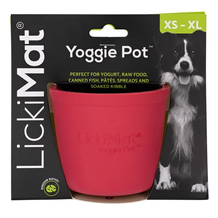 LickiMat Yoggie Pot Pink Rubber Slow Feeder For Dogs