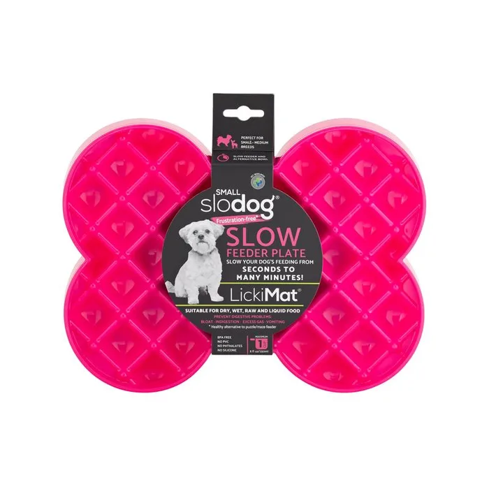 LickiMat Slodog Pink Puzzle Plastic Small Slow Feeder For Dogs