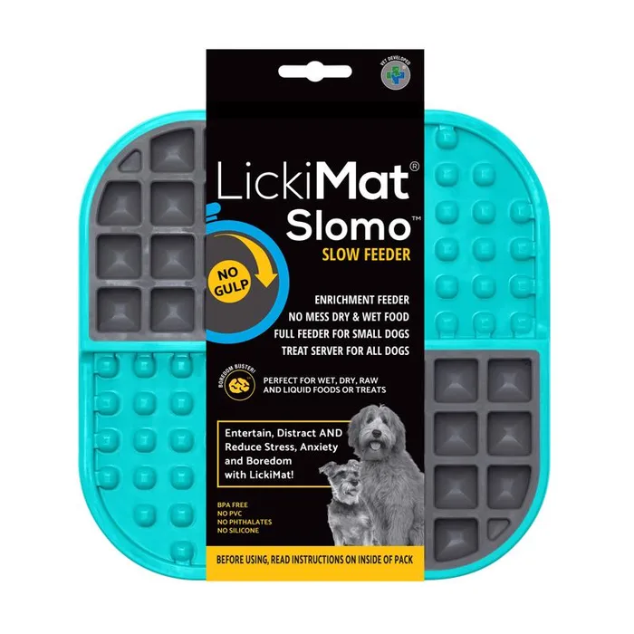 LickiMat Slomo Turquoise Plastic Slow Feeder For Dogs