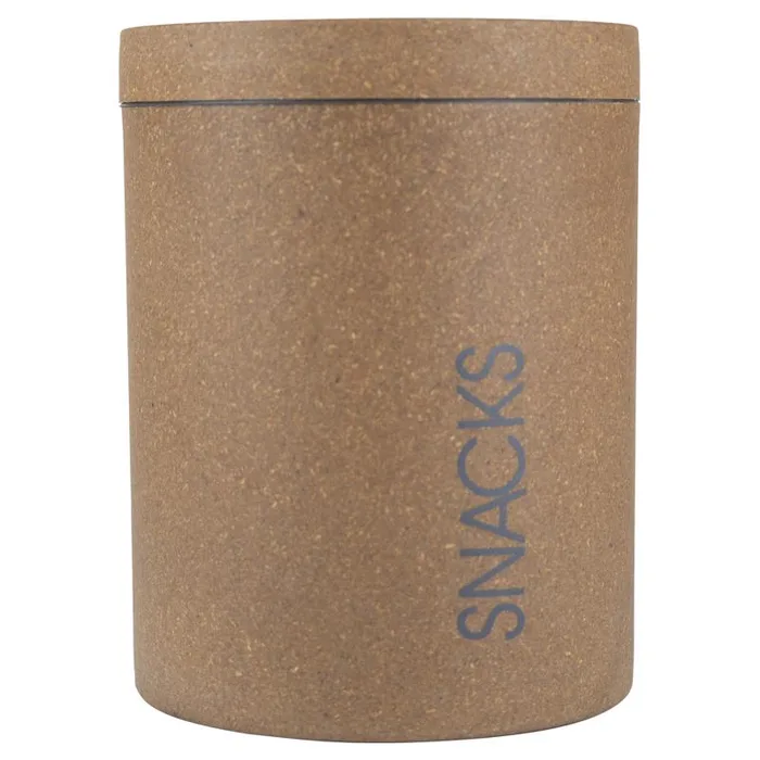 Loopy Products Brown Molded Bamboo 77 oz Treat Canister For All Pets