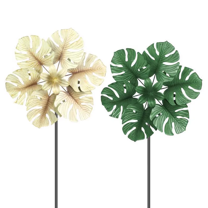 Exhart Assorted Metal 12 in. H Monstera Outdoor Garden Stake (Pack of 12)