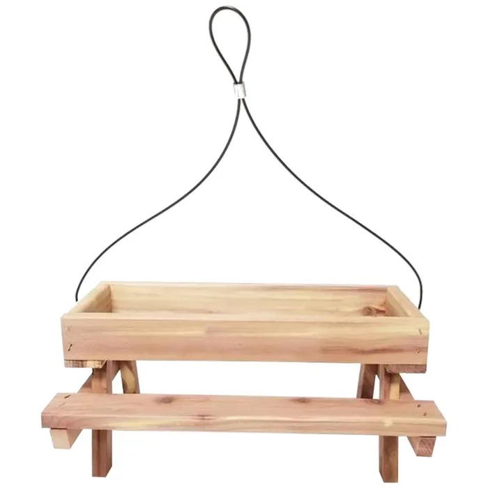 Valley Splendor Cedar Picnic Table Bird Feeder (Pack of 4)