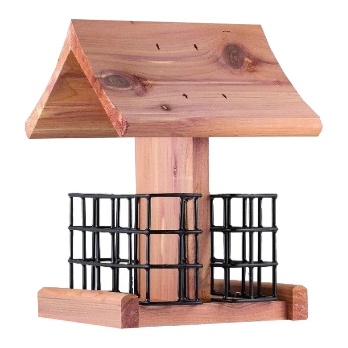 Valley Splendor Songbird Cedar Double Suet Bird Feeder (Pack of 6)
