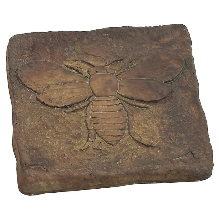 Athens Stonecasting Beige/Brown Concrete 2 in. H X 12 in. L X 12 in. W Bee Stepping Stone (Pack of 5)