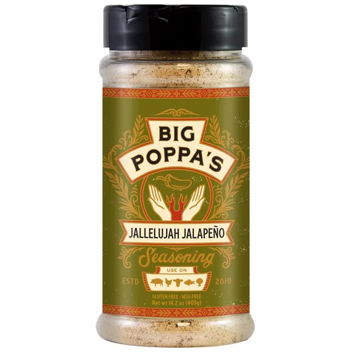 Big Poppa's Jallelujah Jalapeno Bar-B-Q Rub/Seasoning 14.2 oz