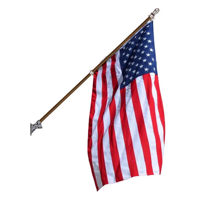 Valley Forge United States Bronze Aluminum Flag Kit 6 ft. L