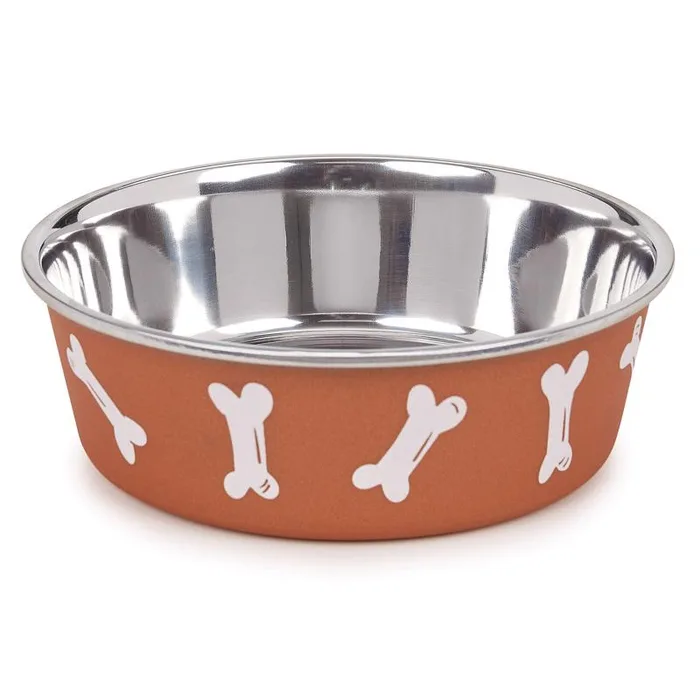 Proselect Copper Stainless Steel 30 oz Pet Bowl For Dogs (Pack of 6)