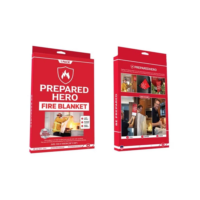 Prepared Hero Fire Blanket For Household (Pack of 7)