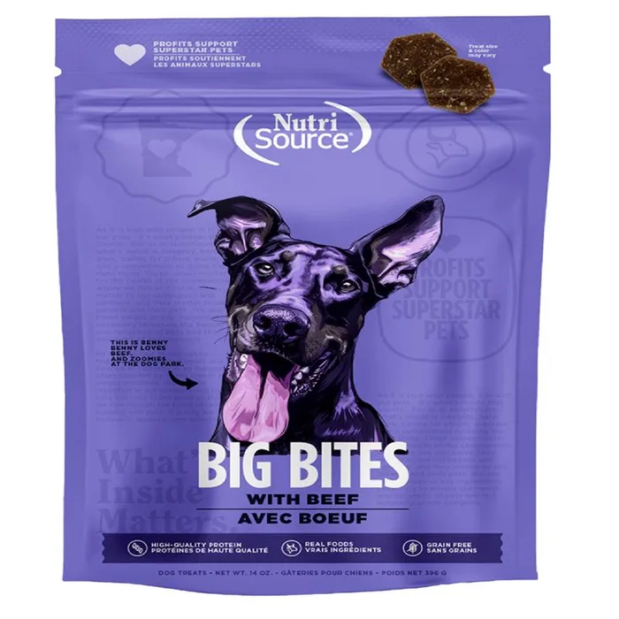 NutriSource Beef Treats For Dogs 14 oz 1 pk