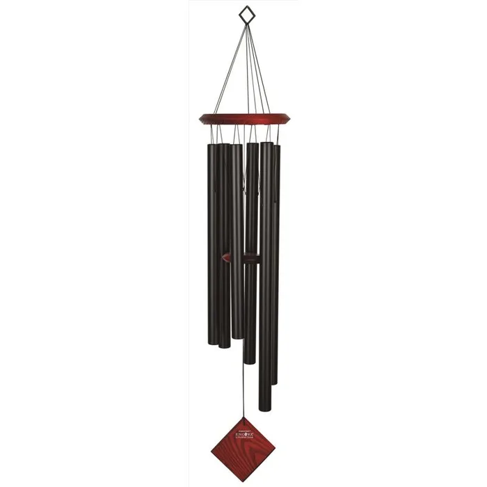 Woodstock Chimes Encore Collection Black Aluminum/Wood 37 in. Black Chimes of Earth Wind Chime