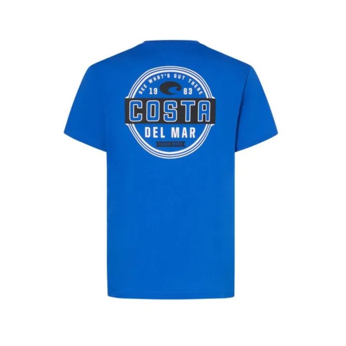 Costa XXL Short Sleeve Men's Crew Neck Royal Blue Prado Tee Shirt