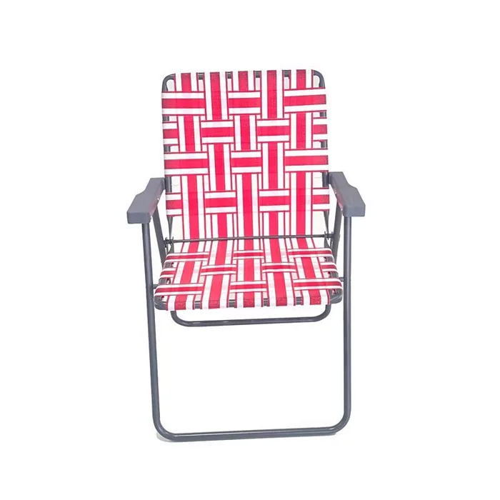 Living Accents Assorted Colored Strap Chair 1-Position Assorted Retro Folding Chair (Pack of 6)