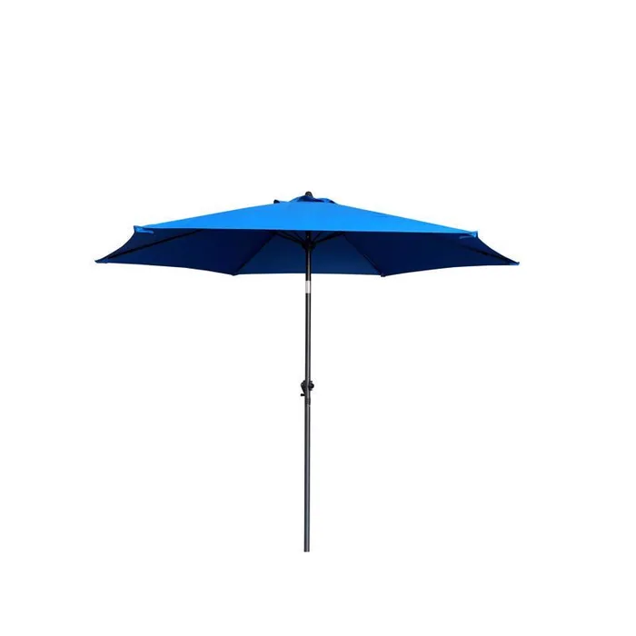 Living Accents 9 ft. Tiltable Royal Blue Market Umbrella