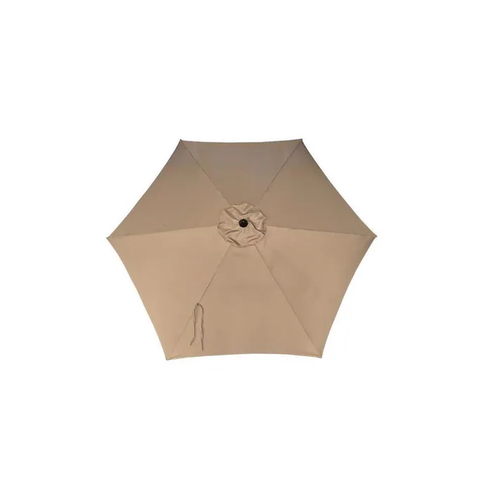 Living Accents 9 ft. Tiltable Taupe Market Umbrella